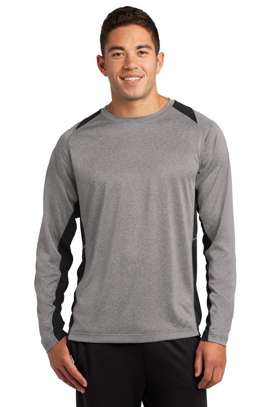 Sport-Tek Long Sleeve Heather Colorblock Contender™ Tee. ST361LS