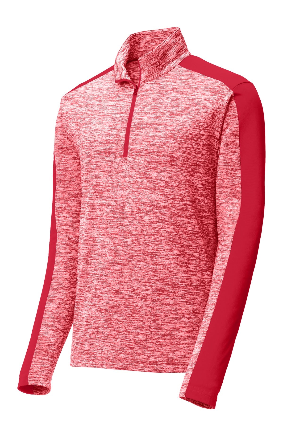 Sport-Tek PosiCharge Electric Heather Colorblock 1/4-Zip Pullover. ST397