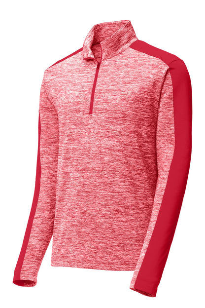 Sport-Tek PosiCharge Electric Heather Colorblock 1/4-Zip Pullover. ST397