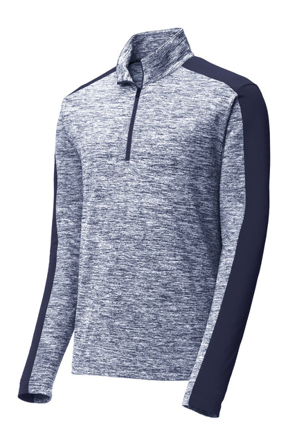 Sport-Tek PosiCharge Electric Heather Colorblock 1/4-Zip Pullover. ST397