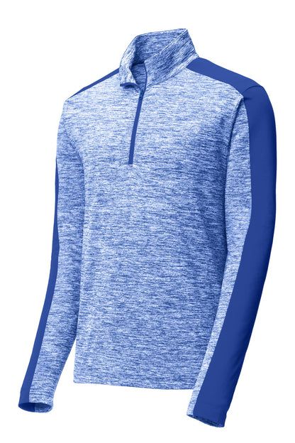 Sport-Tek PosiCharge Electric Heather Colorblock 1/4-Zip Pullover. ST397