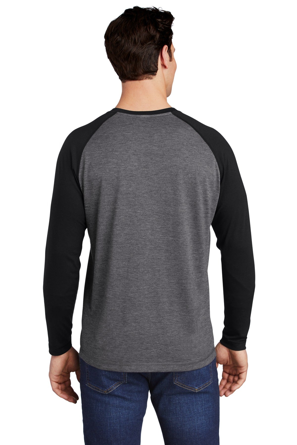 Sport-Tek PosiCharge Long Sleeve Tri-Blend Wicking Raglan Tee ST400LS