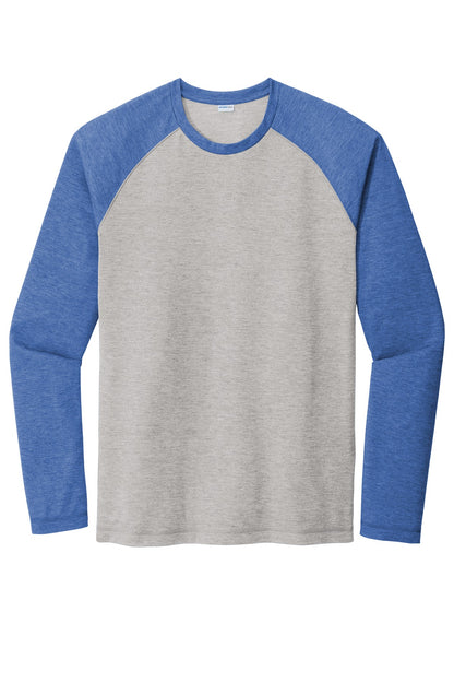 Sport-Tek PosiCharge Long Sleeve Tri-Blend Wicking Raglan Tee ST400LS