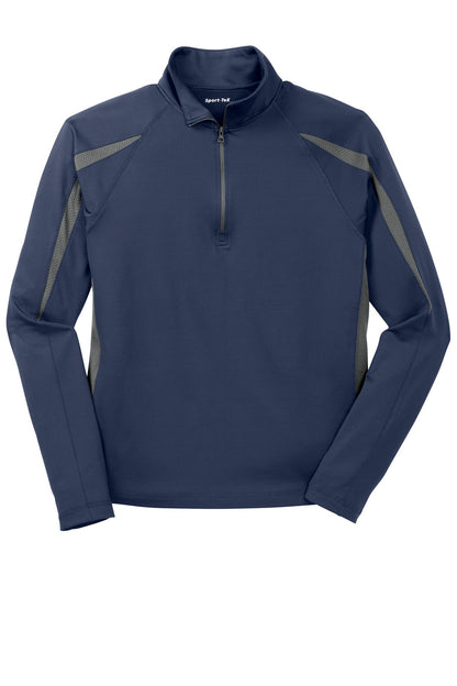 Sport-Tek Sport-Wick Stretch 1/2-Zip Colorblock Pullover. ST851