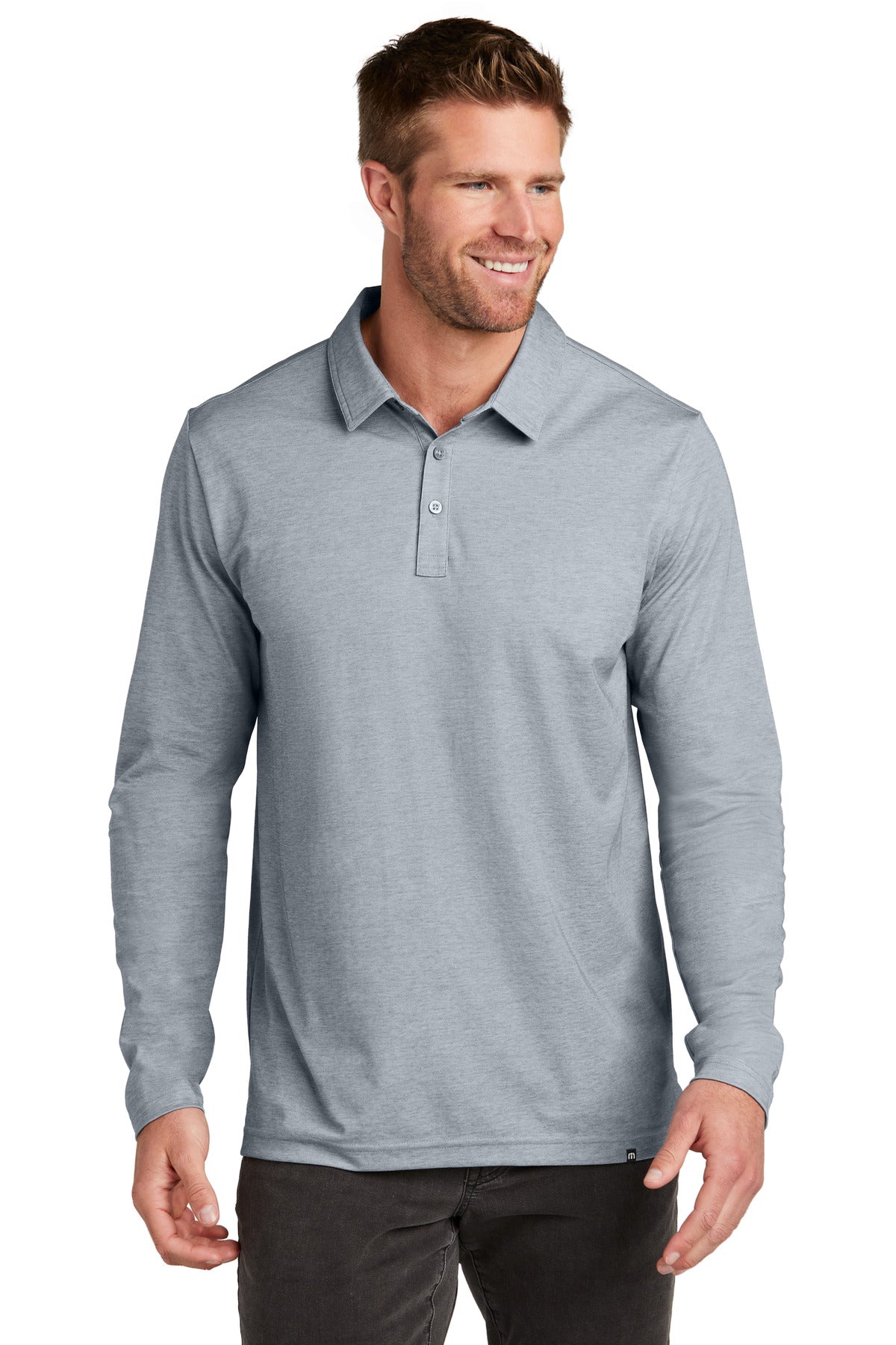 TravisMathew Oceanside Heather Long Sleeve Polo TM1MZ343