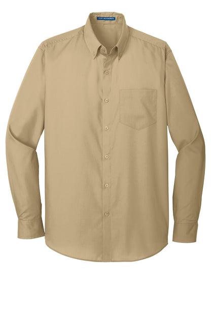 Port Authority Long Sleeve Carefree Poplin Shirt. W100