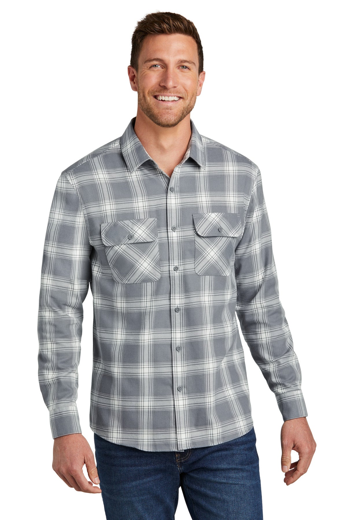 Port Authority Plaid Flannel Shirt. W668