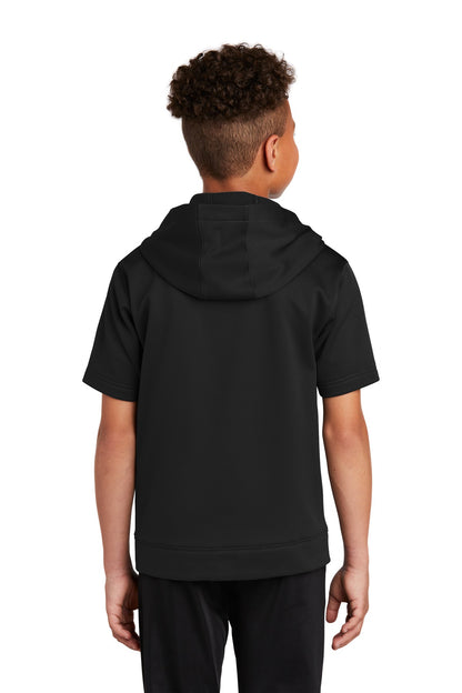 Sport-Tek Youth Sport-Wick Fleece Short Sleeve Hooded Pullover. YST251