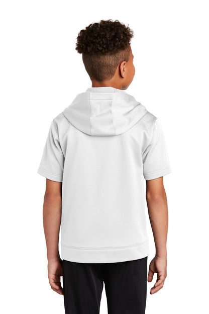 Sport-Tek Youth Sport-Wick Fleece Short Sleeve Hooded Pullover. YST251